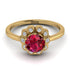 0.8 Carat Ruby Halo Engagement Ring - Pamela No. 10 image 2
