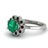 0.8 Carat Emerald Halo Engagement Ring - Pamela No. 36 image 3