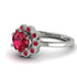 0.8 Carat Ruby Halo Engagement Ring - Pamela No. 57 image 3