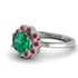 0.8 Carat Emerald Halo Engagement Ring - Pamela No. 51 image 3