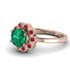0.8 Carat Emerald Halo Engagement Ring - Pamela No. 50 image 3