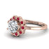 0.8 Carat Diamond Halo Engagement Ring - Pamela No. 47 image 3