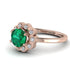 0.8 Carat Emerald Halo Engagement Ring - Pamela No. 5 image 3