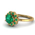0.8 Carat Emerald Halo Engagement Ring - Pamela No. 19 image 3
