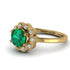0.8 Carat Emerald Halo Engagement Ring - Pamela No. 4 image 3
