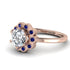 0.8 Carat Diamond Halo Engagement Ring - Pamela No. 62 image 3