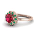 0.8 Carat Ruby Halo Engagement Ring - Pamela No. 26 image 3