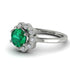 0.8 Carat Emerald Halo Engagement Ring - Pamela No. 6 image 3