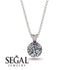 Diamond Necklace With Hidden Halo - Adaline No. 48 image 9
