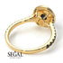 Double Halo Black Diamond Ring - Zoey No. 31 image 7