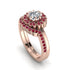 Double Halo Diamond Cushion Bridal Set - Sharon No. 47 image 1