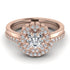 Double Halo Diamond Cushion Bridal Set - Sharon No. 2 image 2
