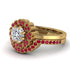 Double Halo Diamond Cushion Bridal Set - Sharon No. 46 image 3