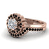 Double Halo Diamond Cushion Bridal Set - Sharon No. 32 image 3