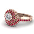 Double Halo Diamond Cushion Bridal Set - Sharon No. 47 image 3