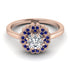 Double Halo Diamond Cushion Engagement Ring - Sharon No. 62 image 2
