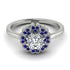 Double Halo Diamond Cushion Engagement Ring - Sharon No. 63 image 2