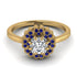 Double Halo Diamond Cushion Engagement Ring - Sharon No. 61 image 2