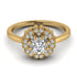 Double Halo Diamond Cushion Engagement Ring - Sharon No. 1 image 2
