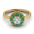 Double Halo Diamond Cushion Engagement Ring - Sharon No. 16 image 2