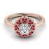 Double Halo Diamond Cushion Engagement Ring - Sharon No. 47 image 2
