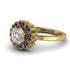 Double Halo Diamond Cushion Engagement Ring - Sharon No. 61 image 3
