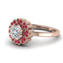 Double Halo Diamond Cushion Engagement Ring - Sharon No. 47 image 3