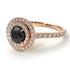 Double Halo Black Diamond Ring - Zoey No. 2 image 1
