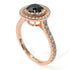 Double Halo Black Diamond Ring - Zoey No. 2 image 3