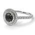 Double Halo Black Diamond Ring - Zoey No. 3 image 1