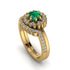 Double Halo Emerald Cushion Bridal Set - Sharon No. 4 image 1