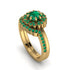 Double Halo Emerald Cushion Bridal Set - Sharon No. 19 image 1