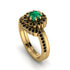 Double Halo Emerald Cushion Bridal Set - Sharon No. 34 image 1