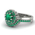 Double Halo Emerald Cushion Bridal Set - Sharon No. 21 image 3