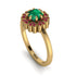 Double Halo Emerald Cushion Engagement Ring - Sharon No. 49 image 1