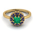 Double Halo Emerald Cushion Engagement Ring - Sharon No. 64 image 2