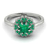 Double Halo Emerald Cushion Engagement Ring - Sharon No. 21 image 2