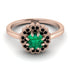 Double Halo Emerald Cushion Engagement Ring - Sharon No. 35 image 2