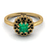 Double Halo Emerald Cushion Engagement Ring - Sharon No. 34 image 2