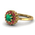 Double Halo Emerald Cushion Engagement Ring - Sharon No. 49 image 3