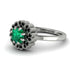 Double Halo Emerald Cushion Engagement Ring - Sharon No. 36 image 3