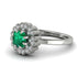 Double Halo Emerald Cushion Engagement Ring - Sharon No. 6 image 3