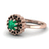 Double Halo Emerald Cushion Engagement Ring - Sharon No. 35 image 3