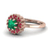 Double Halo Emerald Cushion Engagement Ring - Sharon No. 50 image 3