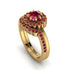 Double Halo Ruby Cushion Bridal Set - Sharon No. 55 image 1