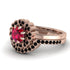 Double Halo Ruby Cushion Bridal Set - Sharon No. 41 image 3