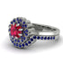Double Halo Ruby Cushion Bridal Set - Sharon No. 72 image 3