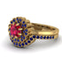 Double Halo Ruby Cushion Bridal Set - Sharon No. 70 image 3