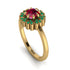 Double Halo Ruby Cushion Engagement Ring - Sharon No. 25 image 1