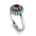 Double Halo Ruby Cushion Engagement Ring - Sharon No. 27 image 1